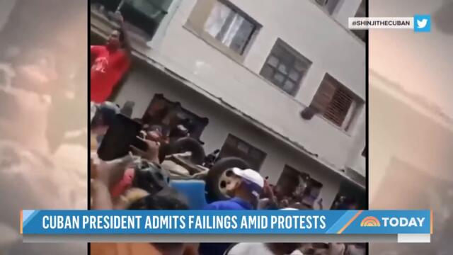 Cuba’s President Admits Failings Amid Protests