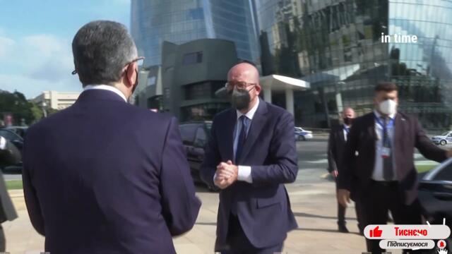 Шарль Мишель в Азербайджане: президент Ильхам Алиев, Аллея мучеников, Азеркосмос и Джума-мечеть.