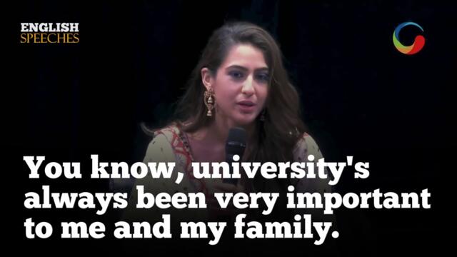 ENGLISH SPEECH | SARA ALI KHAN: Be Your Best Self (English Subtitles)