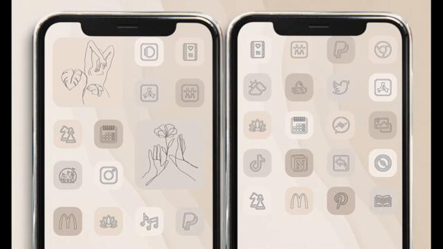 Beige ios 14 icons - widgetsmith beige 2021-07-23 09:27