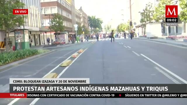 Artesanos indígenas mazahuas protestan en Zócalo de CdMx; exigen espacios para venta