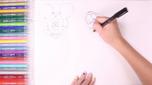 Dibuja y colorea a MICKEY MOUSE con sus AMIGOS 🎨🐭 Dibujos para niños
