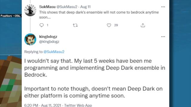 Minecraft 1.18 Deep Dark Issues On BEDROCK?