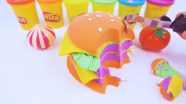 Satisfying Video l How to Make Amazing Hamburger with Playdoh Cutting ASMR # 132 CraftBox 2021-08-24 02:37