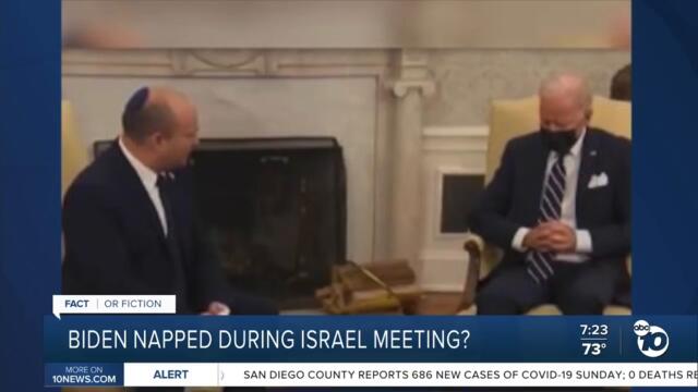 Fact or Fiction: Was President Biden sleeping during meeting?