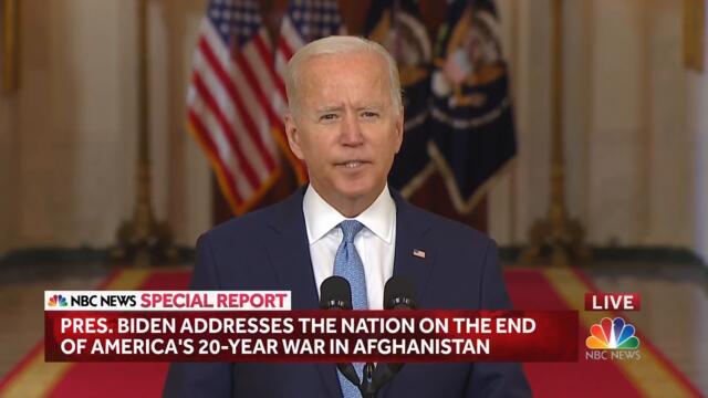 WATCH President Biden's Full Speech On The End Of Afghanistan War
