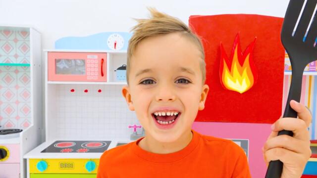 Vlad and Niki learn how to open toy boxes and solving logic challenge