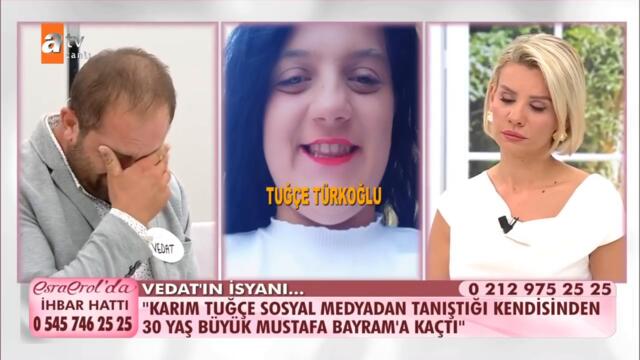 "Karım Tuğçe sosyal medyadan tanıştığı Mustafa Er'e kaçtı."  - @Esra Erol'da 9 Eylül 2021