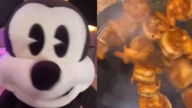 Handsome man cooks for Mickey Mouse #shorts