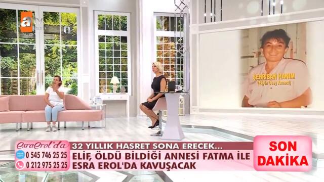 Elif, ölü bildiği annesini ilk kez gördü! - @Esra Erol'da 14 Eylül 2021