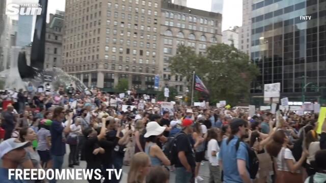 ‘F**k Joe Biden’ chants break out in NYC by protesters angered by vaccine mandate