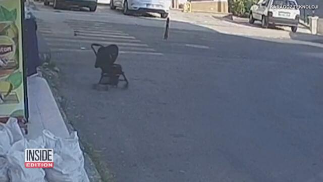 Mom Chases Runaway Stroller With Baby Inside