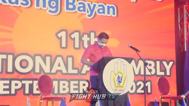 MANNY PACQUIAO ANNOUNCES RUN FOR PRESIDENT! GIVES INSPIRING SPEECH TO ANNOUNCE CAMPAIGN - FULL VIDEO