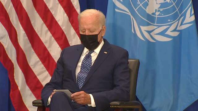 President Biden participates in a bilateral meeting with UN Secretary-General Guterres