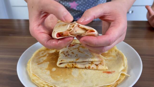 Палачинки с прясно мляко. Страхотна бърза закуска.