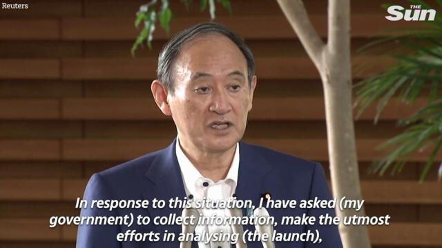 North Korea fires suspected ballistic missile into sea as it accuses US of hostility