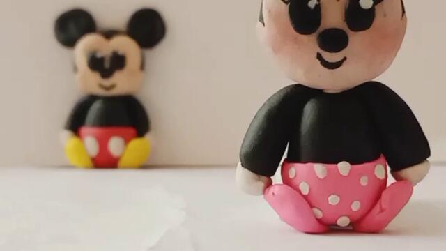 MICKEY MOUSE and MINNIE MOUSE clay  figures #minniemouse #mickeymouse