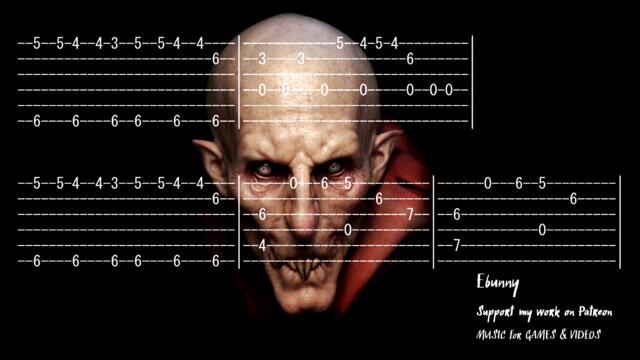 Dark Medieval Music - Vampire Killer [Full Acoustic Guitar Tab by Ebunny] Fingerstyle How to Play