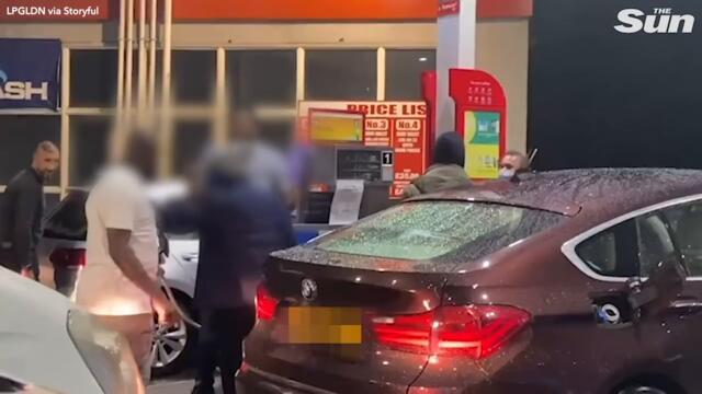 Chancer tries to skip fuel shortage queue causing heated rows as blood boils at petrol stations