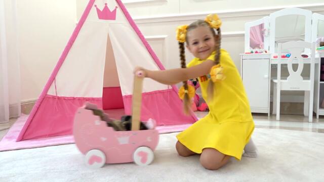 Diana and Oliver Funny Baby Adventures with cat