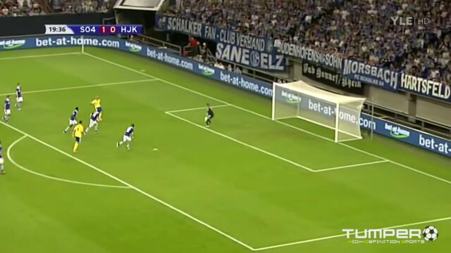 Schalke-HJK, Teemu Pukki 1-1 YLE HD