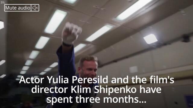 A Russian film crew blasted into space on a mission to make the world's first movie in orbit