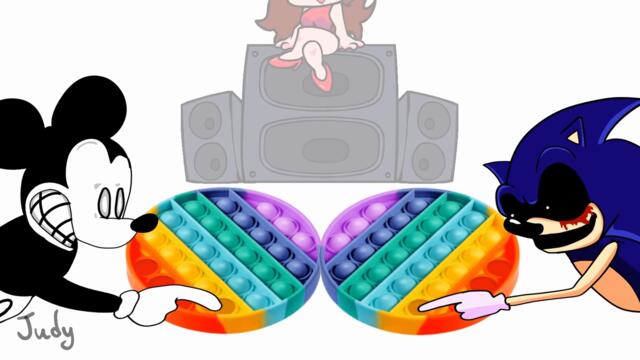 FNF Characters VS Mickey Mouse | POP-IT Battle | FRIDAY NIGHT FUNKIN ANIMATION | Sunday Night