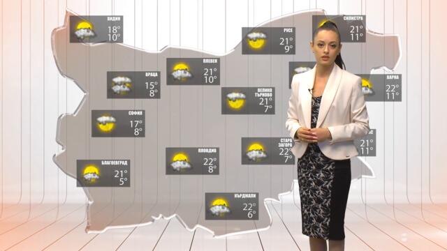 Прогноза за времето за 22 октомври