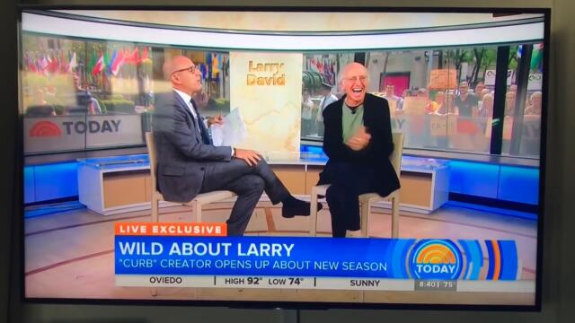 Larry David swears on the Today Show 9/27/17