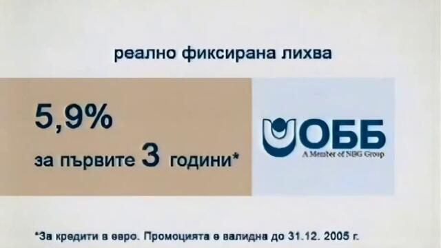 Рекламен блок и автореклами на b-TV (17 октомври 2005, понеделник) - част 1