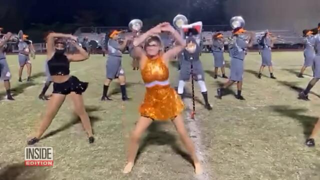 Principal Busts a Move at Homecoming Game