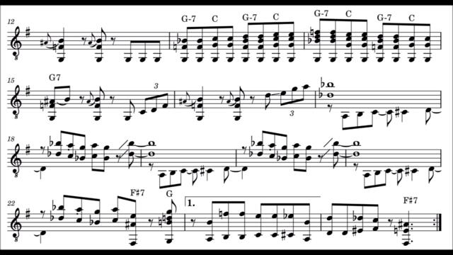 Barney Kessel - Jelly Beans Transcription