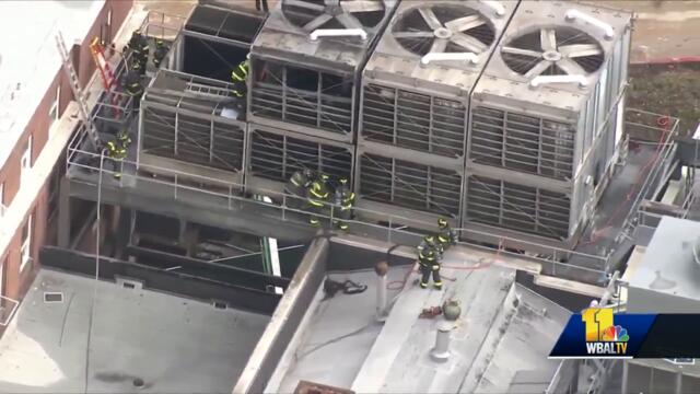 1 firefighter injured while fighting fire at Johns Hopkins