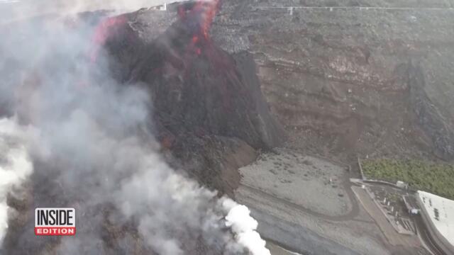 Drone Captures Lava Fingers Moments After Volcano Eruption