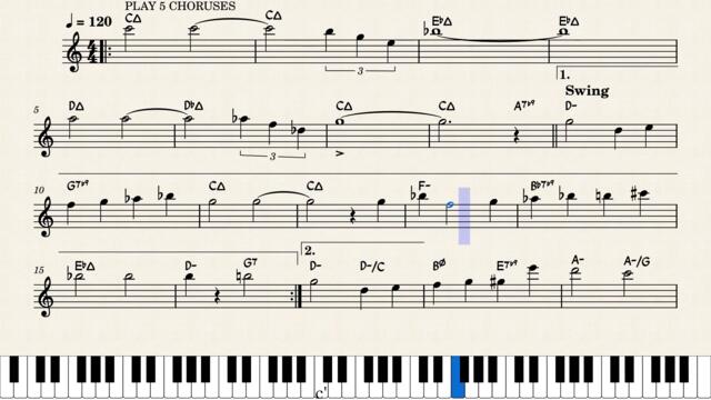 On Green Dolphin Street (B. Kaper and N.Washington) - Jazz Play Along (Vol. 059 with sheet music)