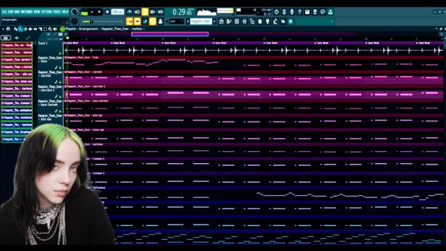 Making Billie Eilish - Happier Than Ever in FL Studio (Jazz Cover) & Free FLP / Midi