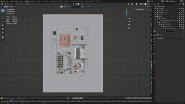 Blender archviz tutorial - Part 17 - Camera Placement & compostiton