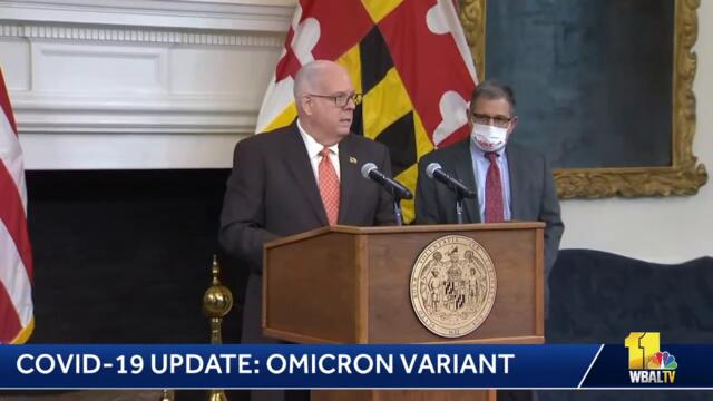 LIVE: Gov. Hogan's update on Maryland's response to COVID-19 omicron variant - https://on.wbaltv.…