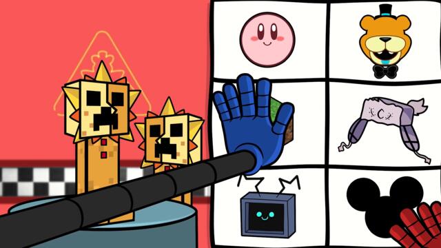 SUNRISE DRESS UP vs FREDDY, Minecraft, Mickey Mouse, Ruv, Kirby | FNAF Security Breach Animation