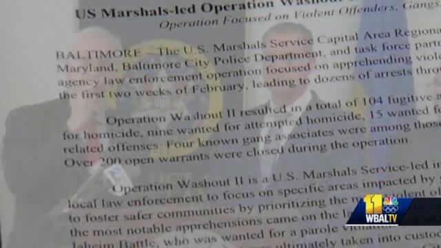 104 arrests made across Baltimore area in Operation Washout II