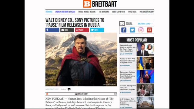 Hollywood Pulls Movies From Russia While Taking Money From China & Saudi