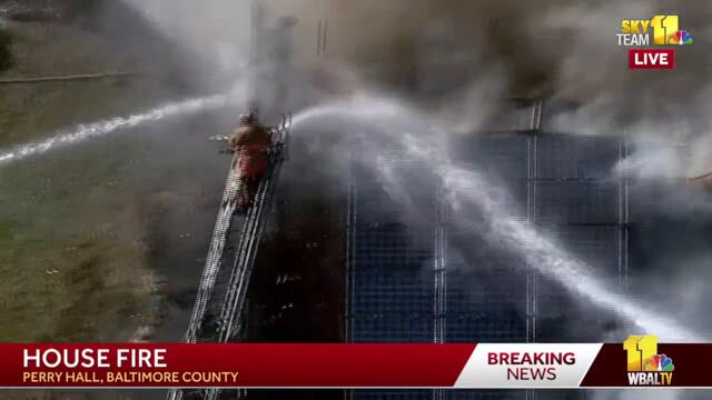 LIVE: SkyTeam 11 is over the scene of a house fire in Perry Hall – wbaltv.com