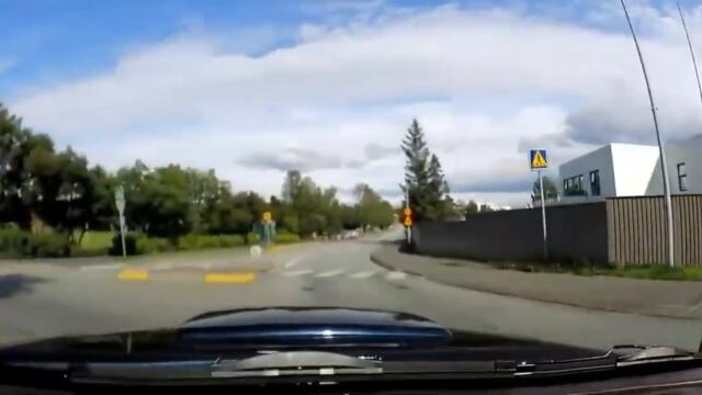 CYCLIST COMES FLYING OUT OF NOWHERE HIT BY CAR