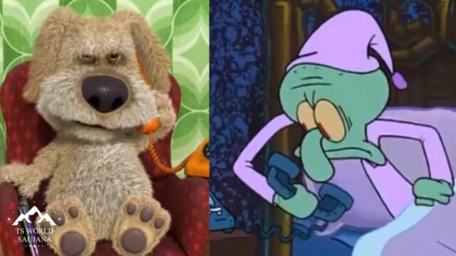 Squidward got a late night call from Talking Ben (with subtitles)