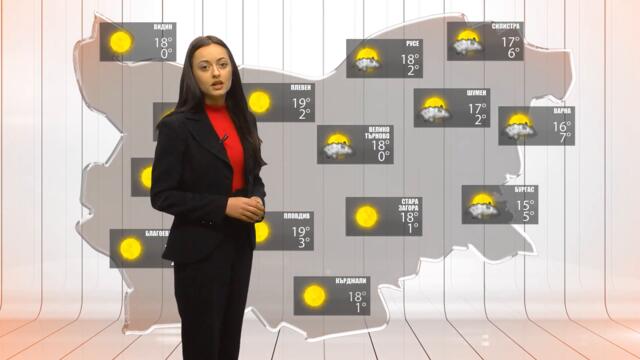 Прогноза за времето на 14 април