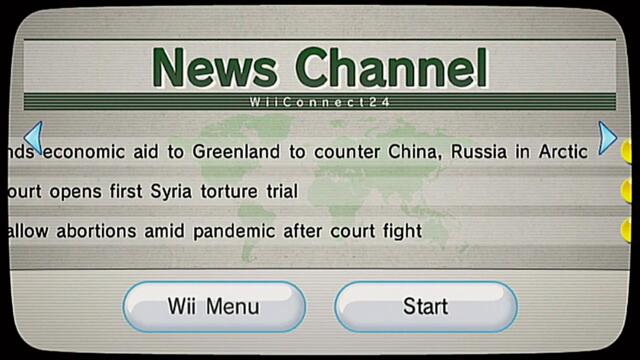 How the Wii's News Channel looks during the pandemic