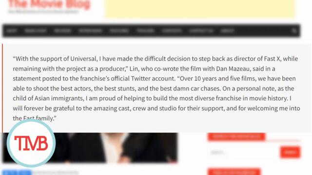 Justin Lin Fast and Furious 10 Director leaves Project | The Movie Blog