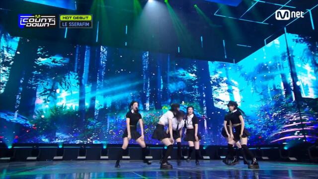 [LE SSERAFIM - Blue Flame] Hot Debut Stage | #엠카운트다운 EP.751 | Mnet 220505 방송