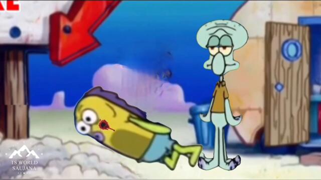 Squidward becomes greedy (with subtitles)