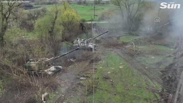 Russian forces fire howitzers at Ukrainian targets